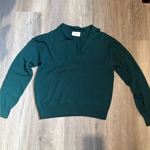 Wilfred Deep Teal V-Neck Sweater